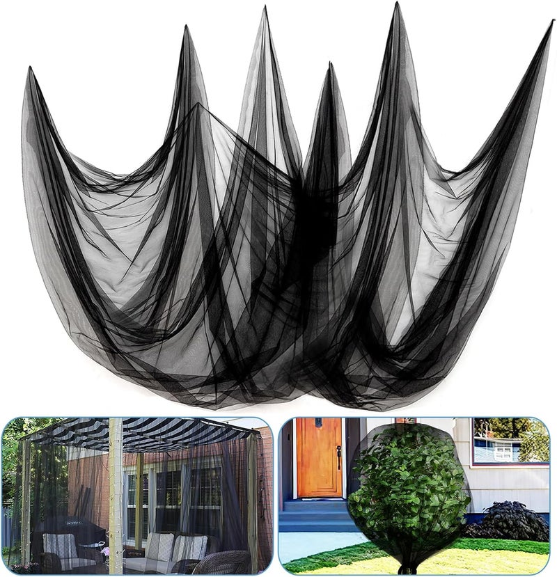 ANPHSIN 65x10ft Extra Large Mosquito Net, Mesh Netting for Garden Skin and Plants Protection, Patio Bird Bug Screen, Black - Image 1